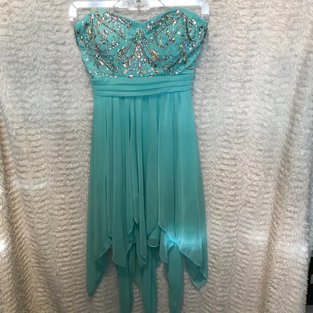 3 FOR $30 - Strapless Rhinestone Dress
